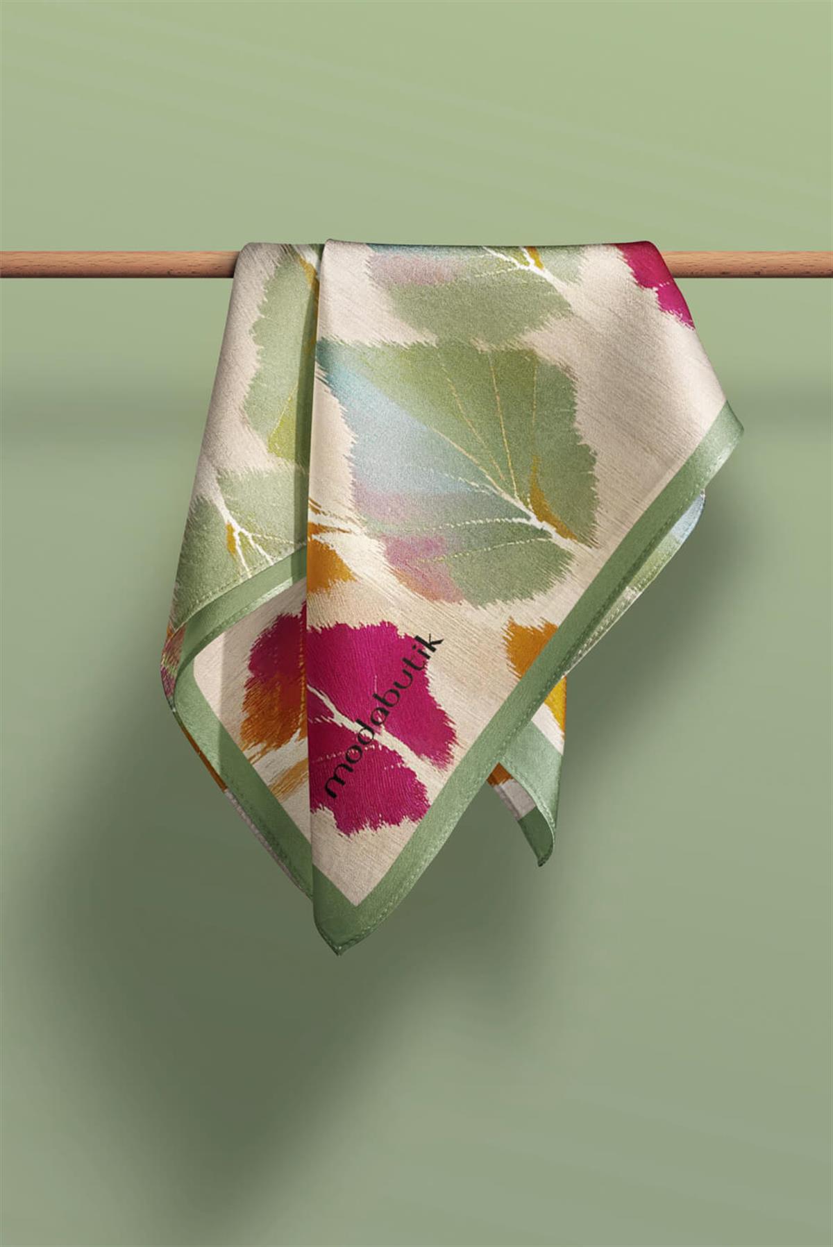 Modabutik Yaprak Desenli Fular