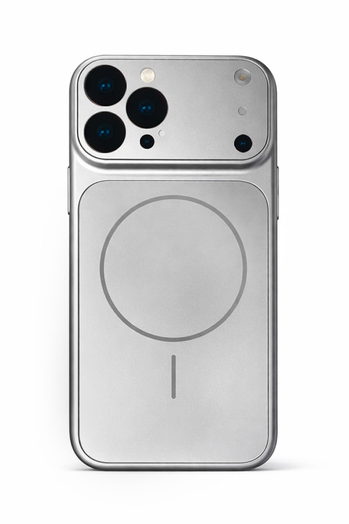 iPhone 15 Pro Max Uyumlu Kamera Korumalı Magsafe Wireless Şarj Özellikli Full Glass Arka Kapak