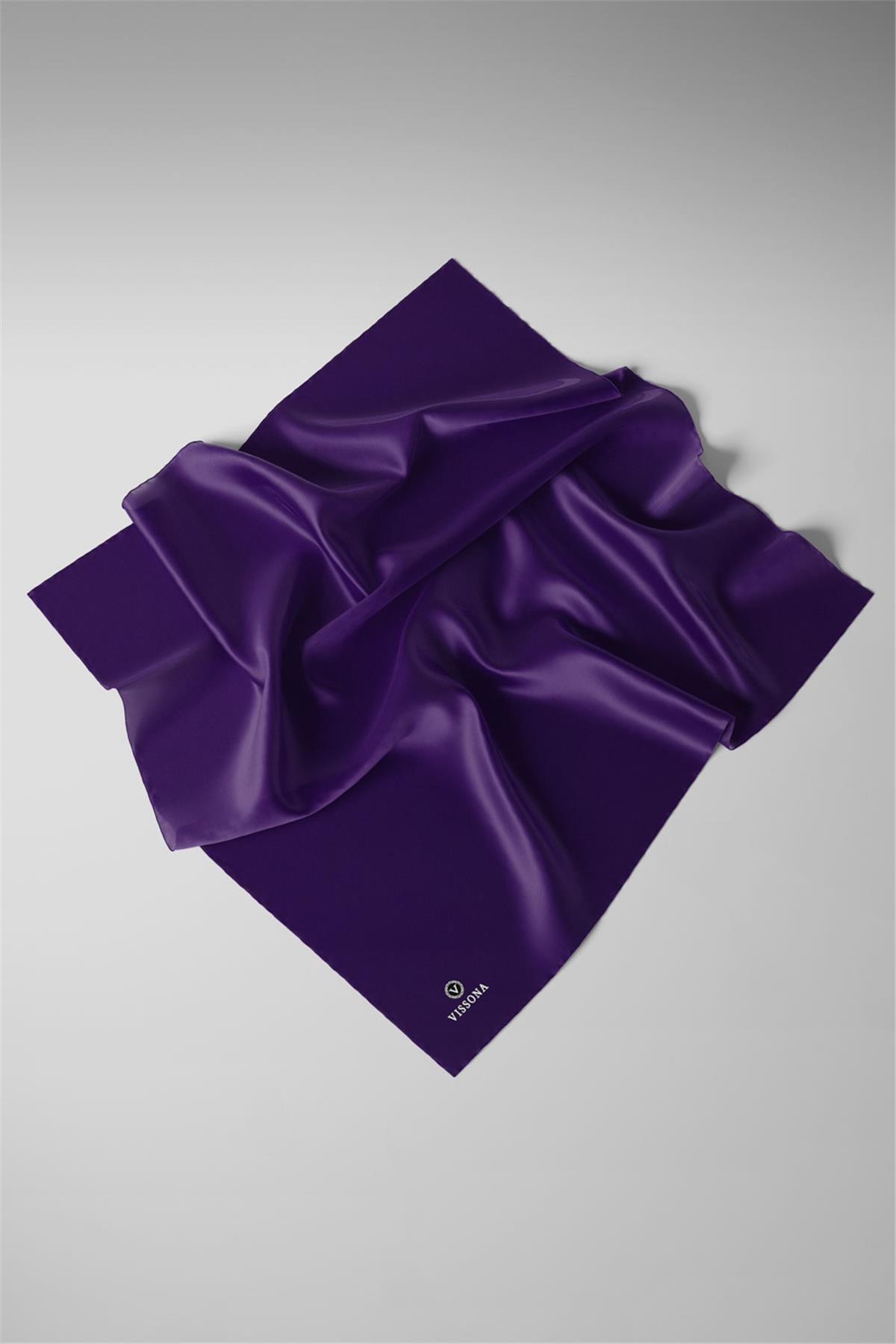 %100 Twill İpek Düz Desenli Eşarp 90x90 Eşarp Dikim Şekli : El Dikişi