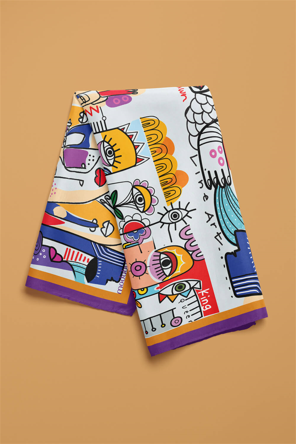 Modabutik Kübizm Desenli Bandana