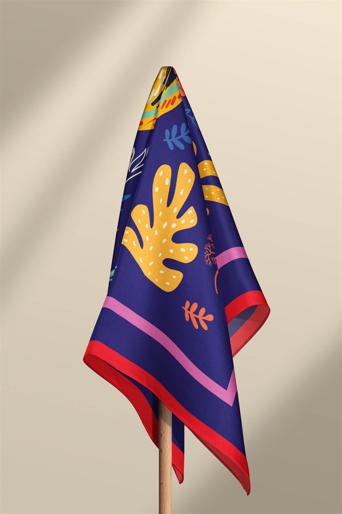 F93 Violla Balık Desenli Bandana