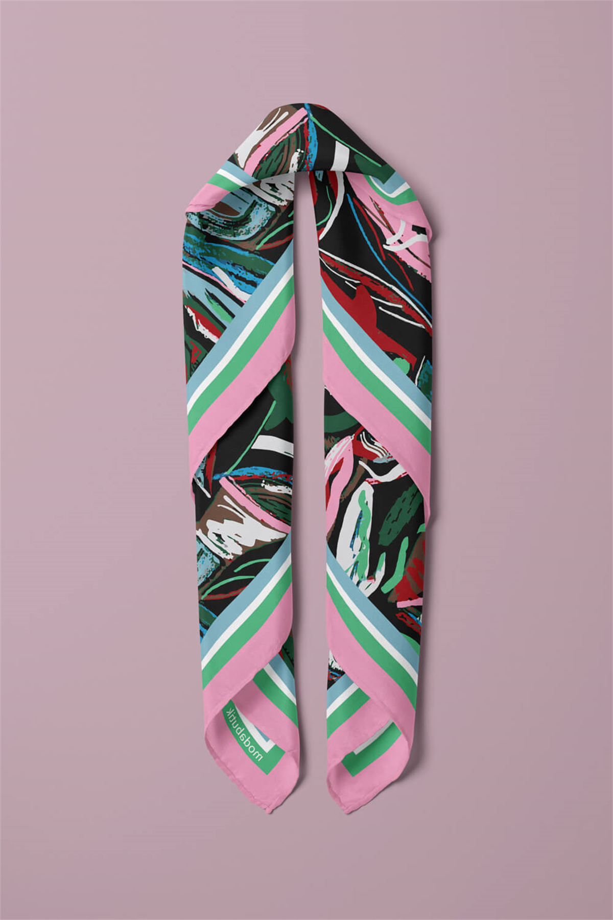 B113 COLOUFUL ORIANTAL BANDANA