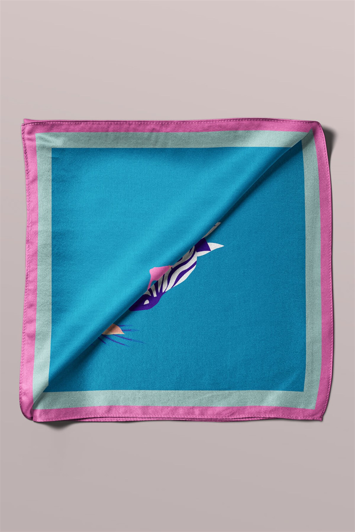 B26 Violla Zebra Desenli Bandana
