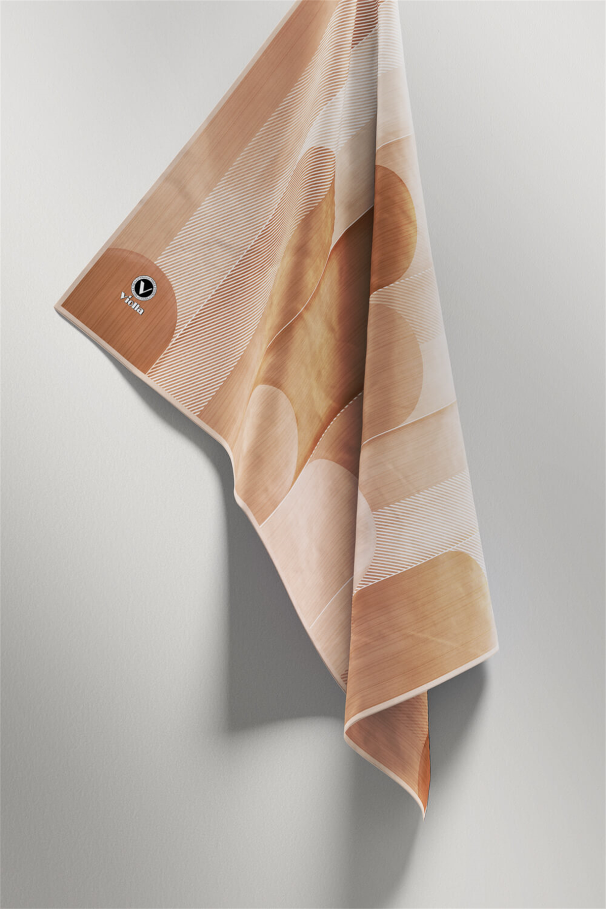 Twill Geometrik Desenli Sarı Renkli 90x90 Eşarp (İpek İçermez) Kenar Dikiş Şekli El Dikişli