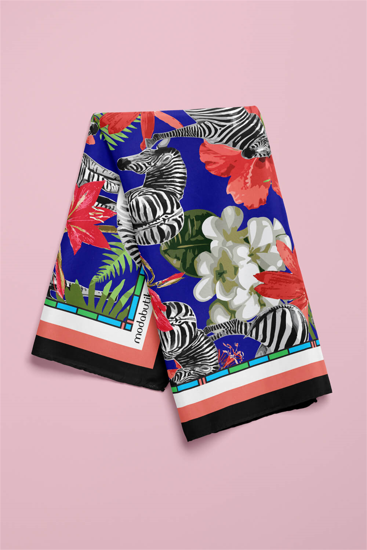 F58 TROPIC ZEBRA TASARUMLI BANDANA