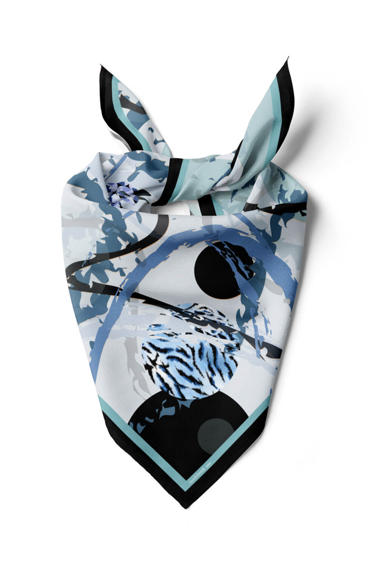 Y45 KADIN GEOMETRİK DESENLİ BANDANA (DG9864)