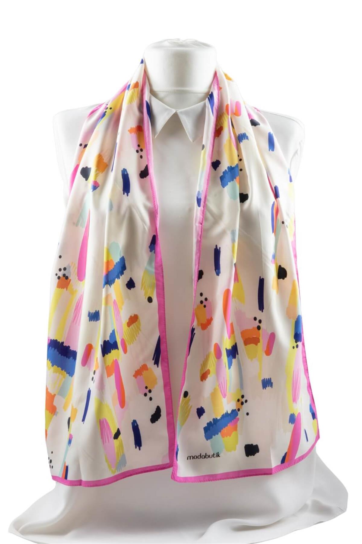 I90 Modabutik Geometrik Desenli Kadın Fular