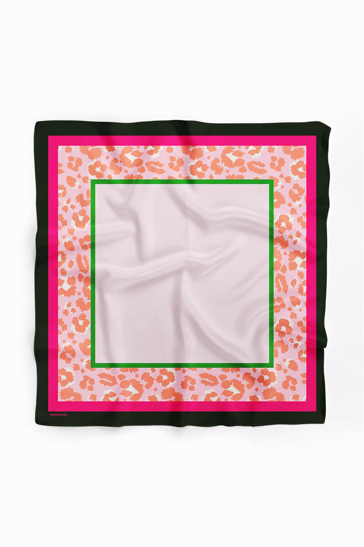 Violla Y22 Kadın Turuncu Kare Desenli 50x50 Bandana HYL DG01523-22