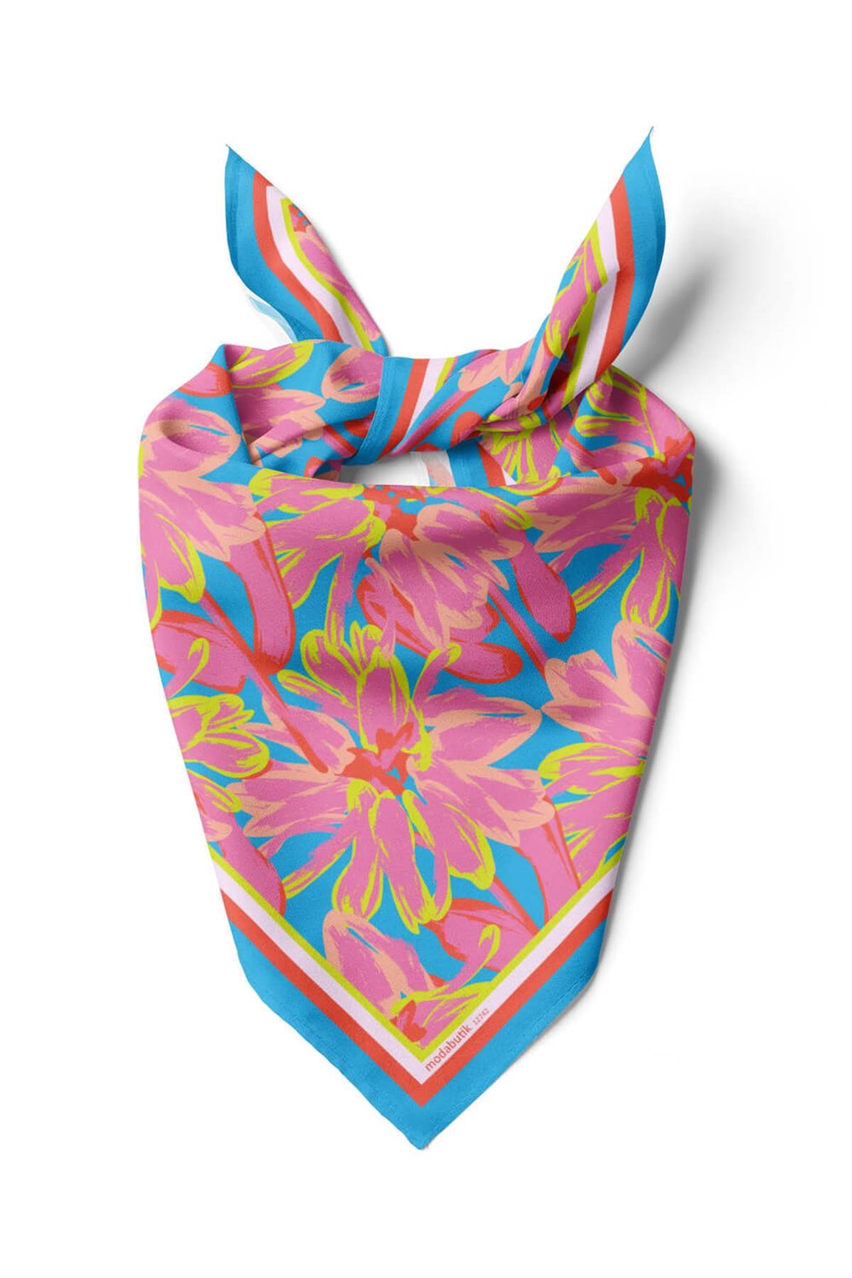 Violla WATERCOLOR FLORAL TASARIM BANDANA