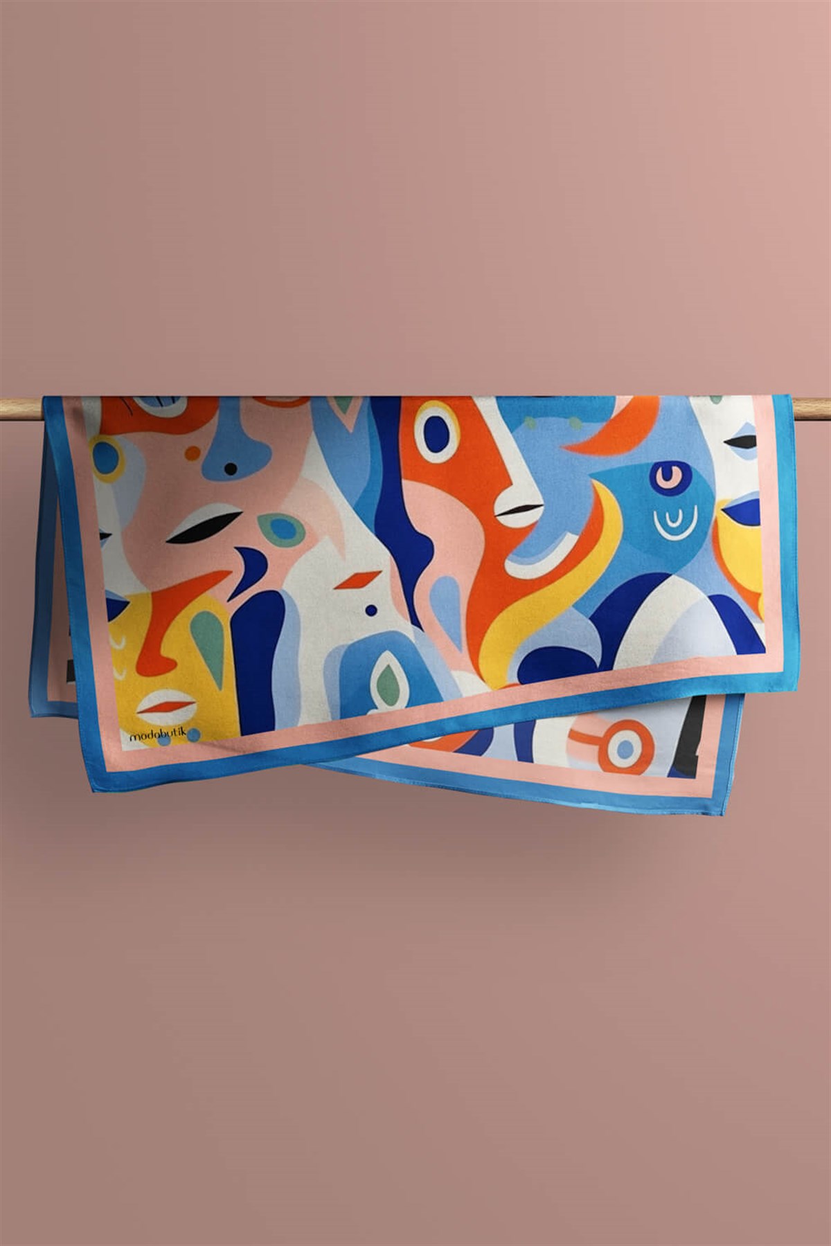 A66 Modabutik Portre Desenli Bandana