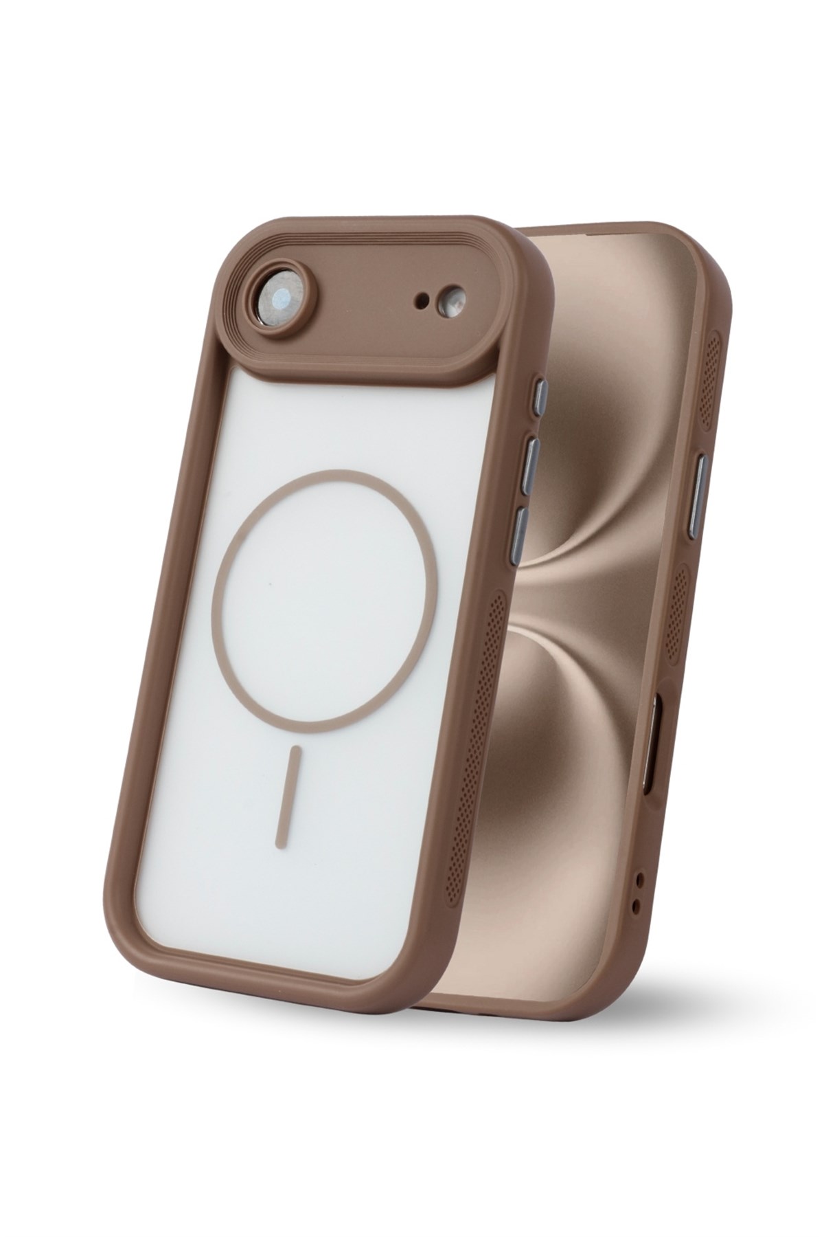 iPhone Air Kılıf – Kamera Korumalı – MagSafe Uyumlu – Haki Renk – Mat Silikon Telefon Kılıfı