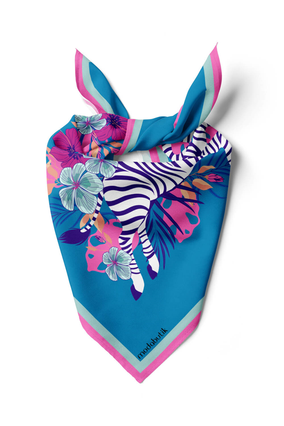 B26 Modabutik Zebra Desenli Bandana