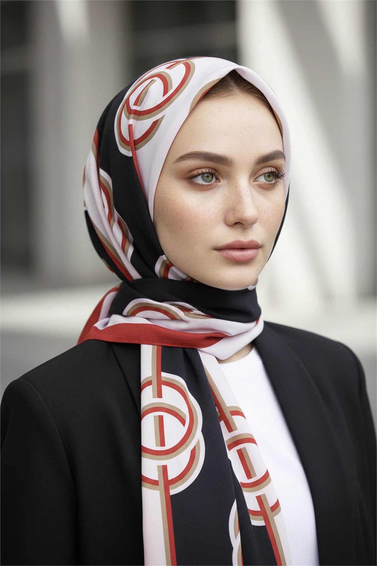 KREP ÇİZGİLİ DESENLİ BORDO RENKLİ 75X195 KIRIŞMAZ ŞAL