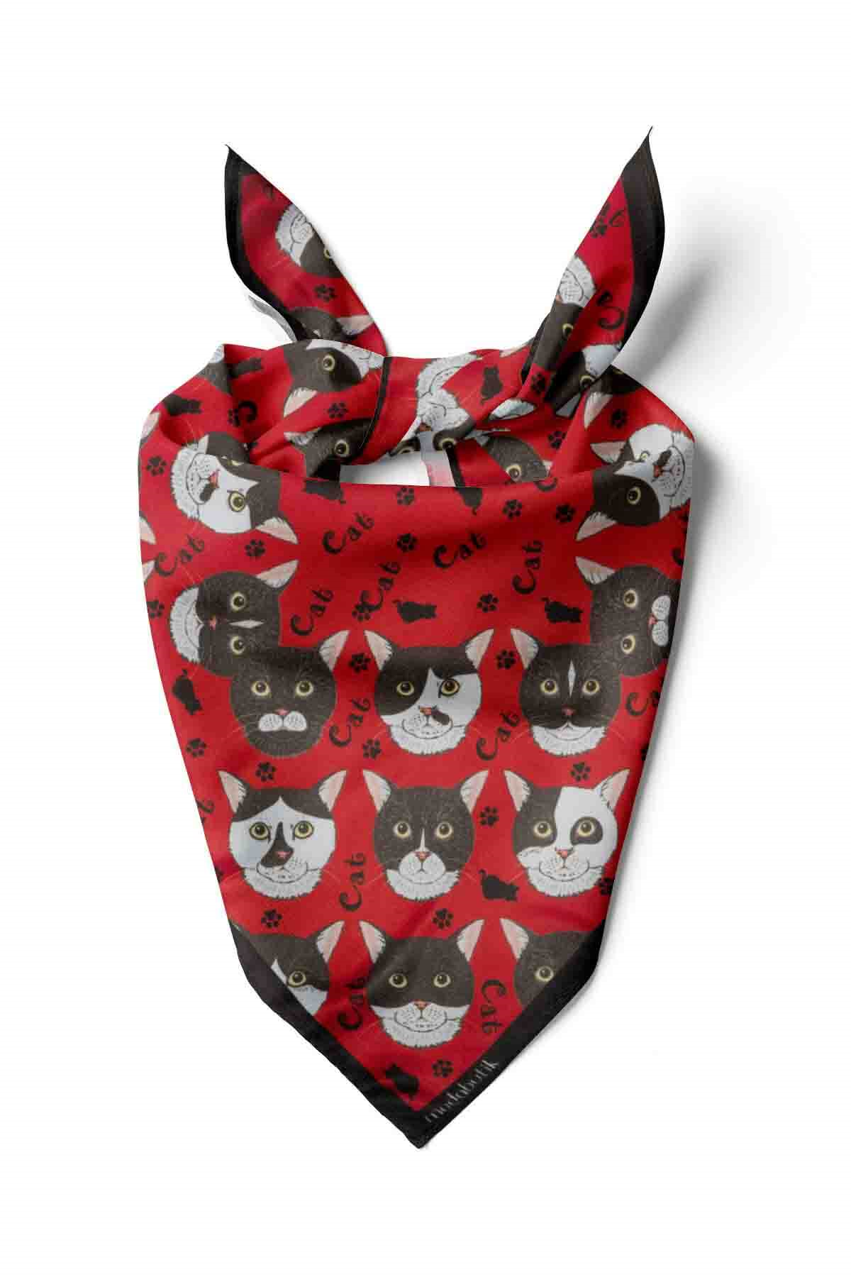 B67 Modabutik Köpek Bandanası Kırmızı 50x50