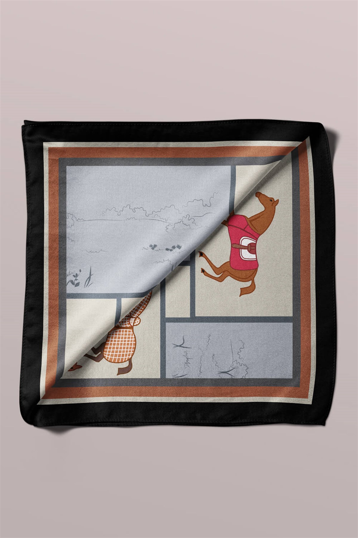 Violla Y53 MODERN HORSE TASARIMLI BANDANA DG12084