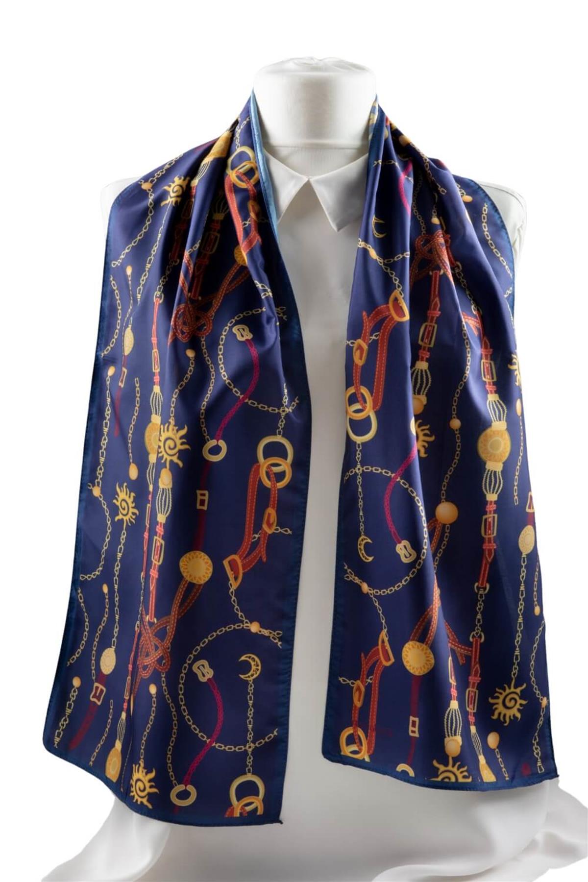 I102 Modabutik Zincir Desenli Fular