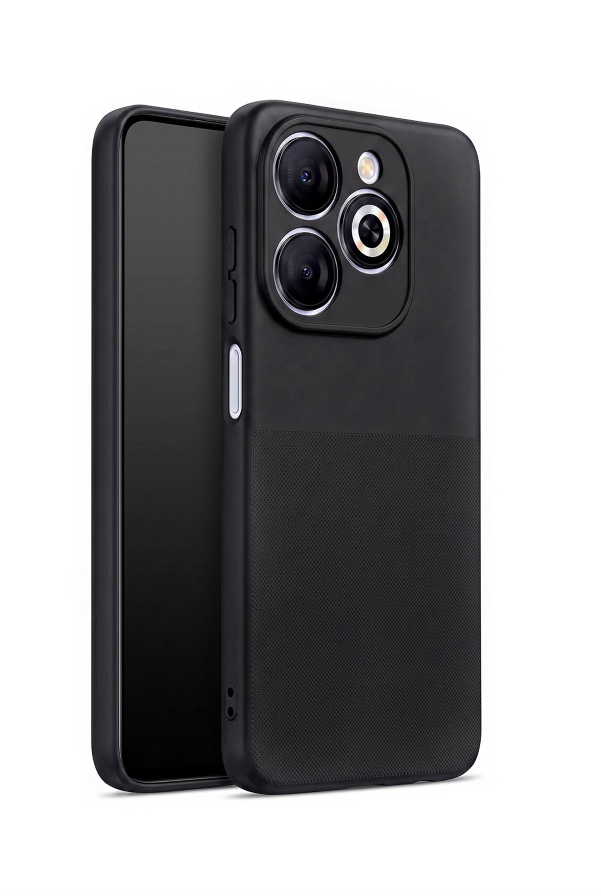 Infinix Tecno Spark Go 2024 / Smart 8 Serisi / Pop 8 / Spark 20C / Hot 40i Uyumlu Kamera Korumalı Tırtıklı Kaymaz İçi Kadife Yumuşak Silikon Kılıf