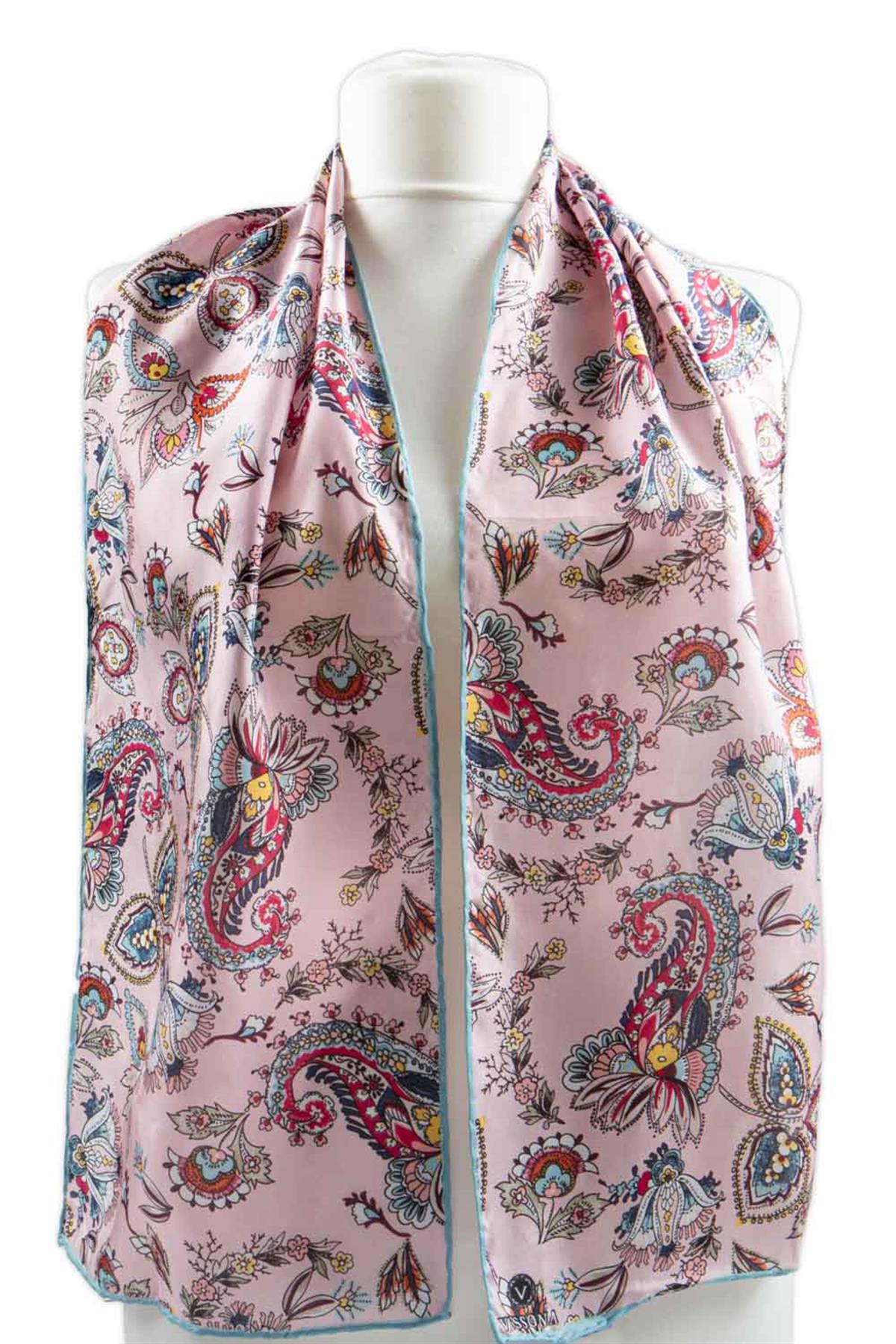 Vissona Şal Desenli İpek Fular