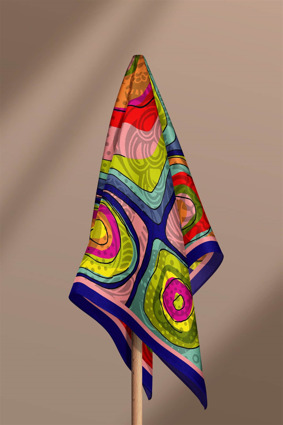 Vissona Göz Desenli İpek Bandana