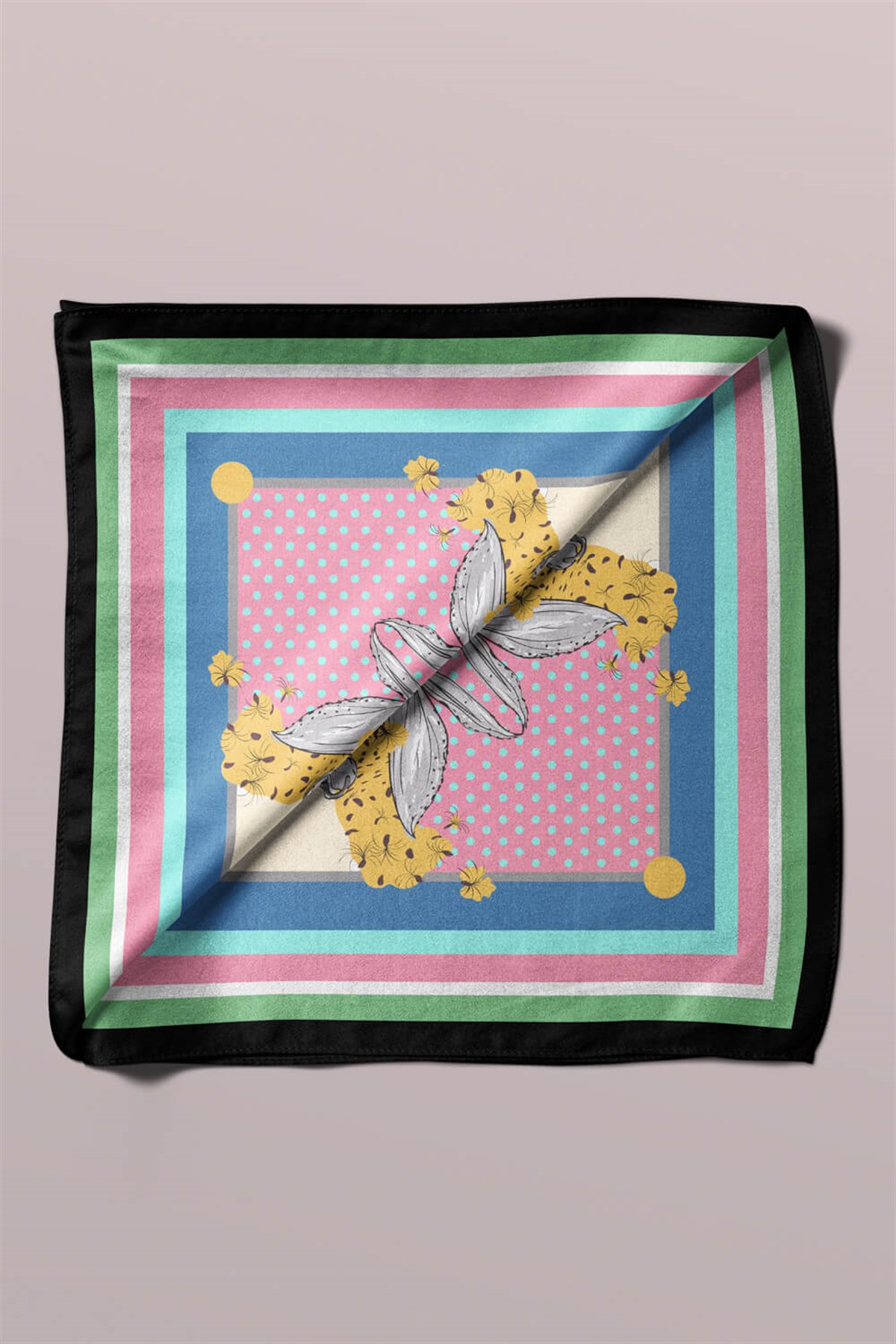 Violla F55 ABSTRACT FLORAL BANDANA