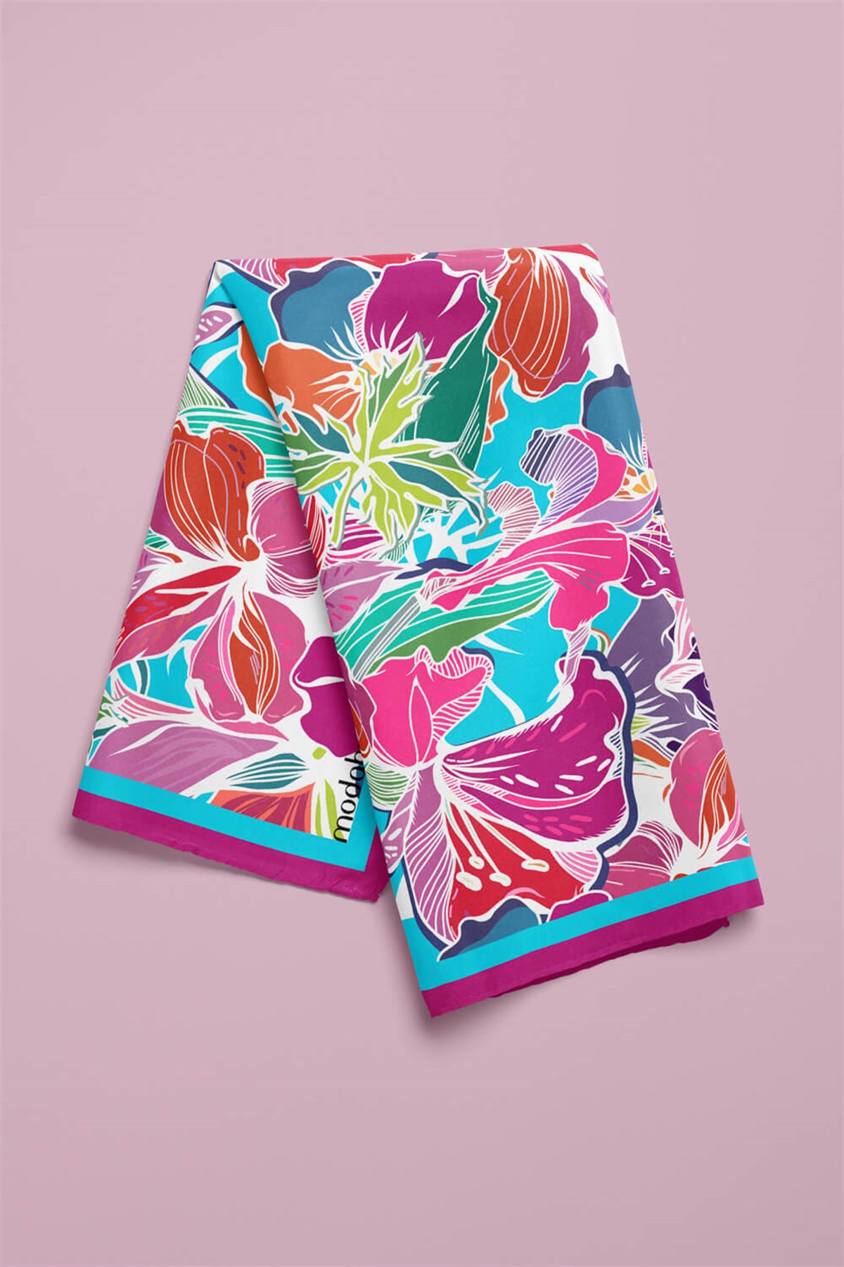 F85 Violla Çiçek Desenli Bandana