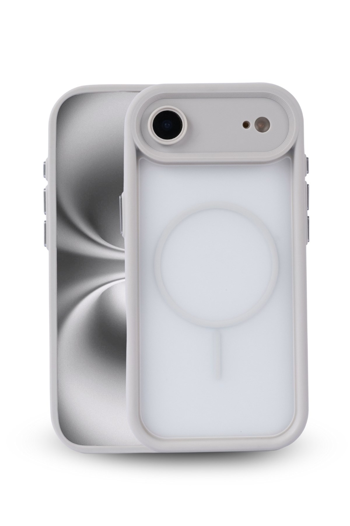 iPhone Air Kılıf – Kamera Korumalı – MagSafe Uyumlu – Gri Renk – Mat Silikon Telefon Kılıfı