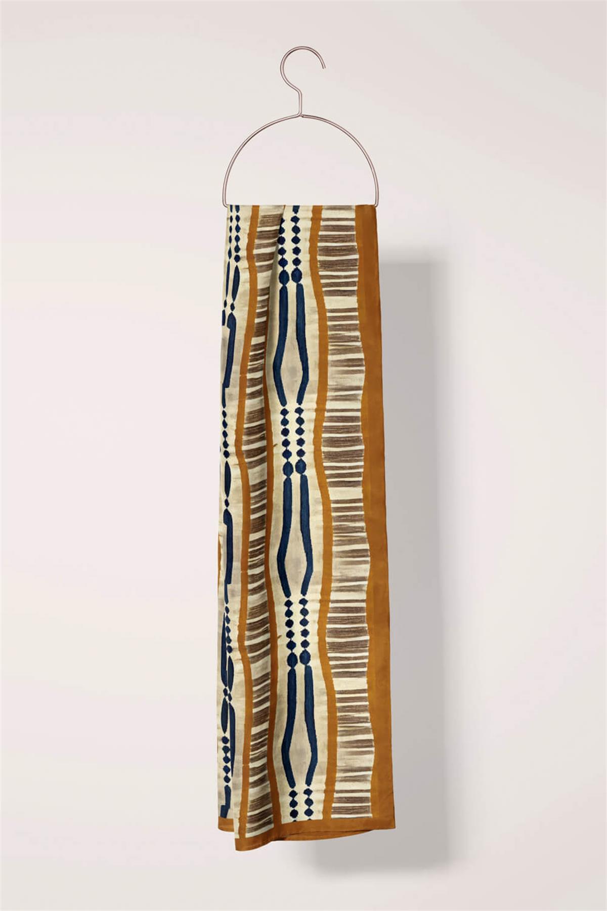 Modabutik Çizgi Desenli Fular