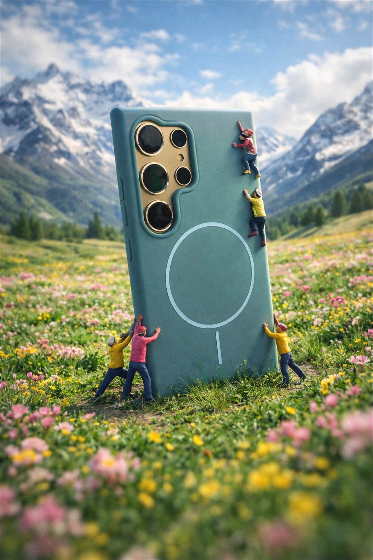 Samsung Galaxy S24 Ultra Kılıf – İçi Kadife – MagSafe Uyumlu – Yeşil Renk – Telefon Kılıfı