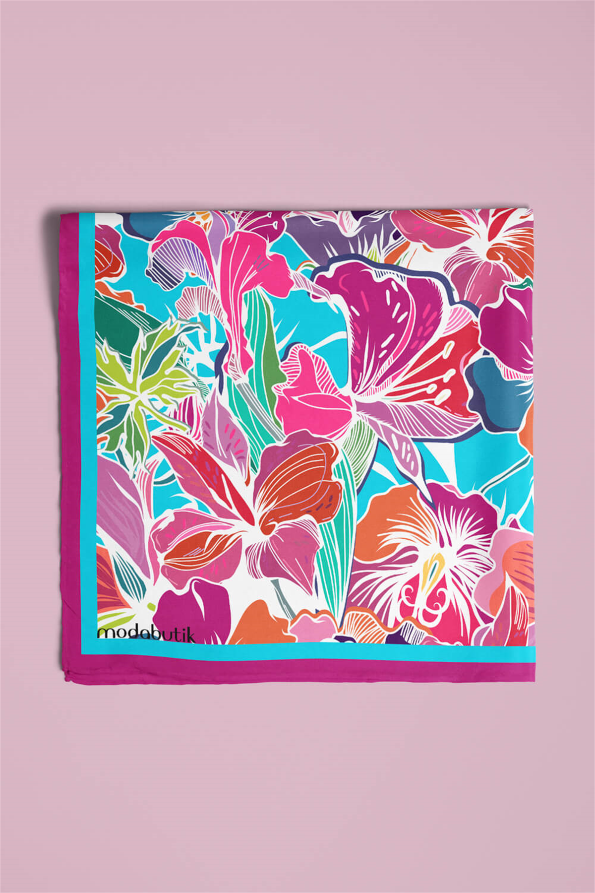 F85 Modabutik Çiçek Desenli Bandana