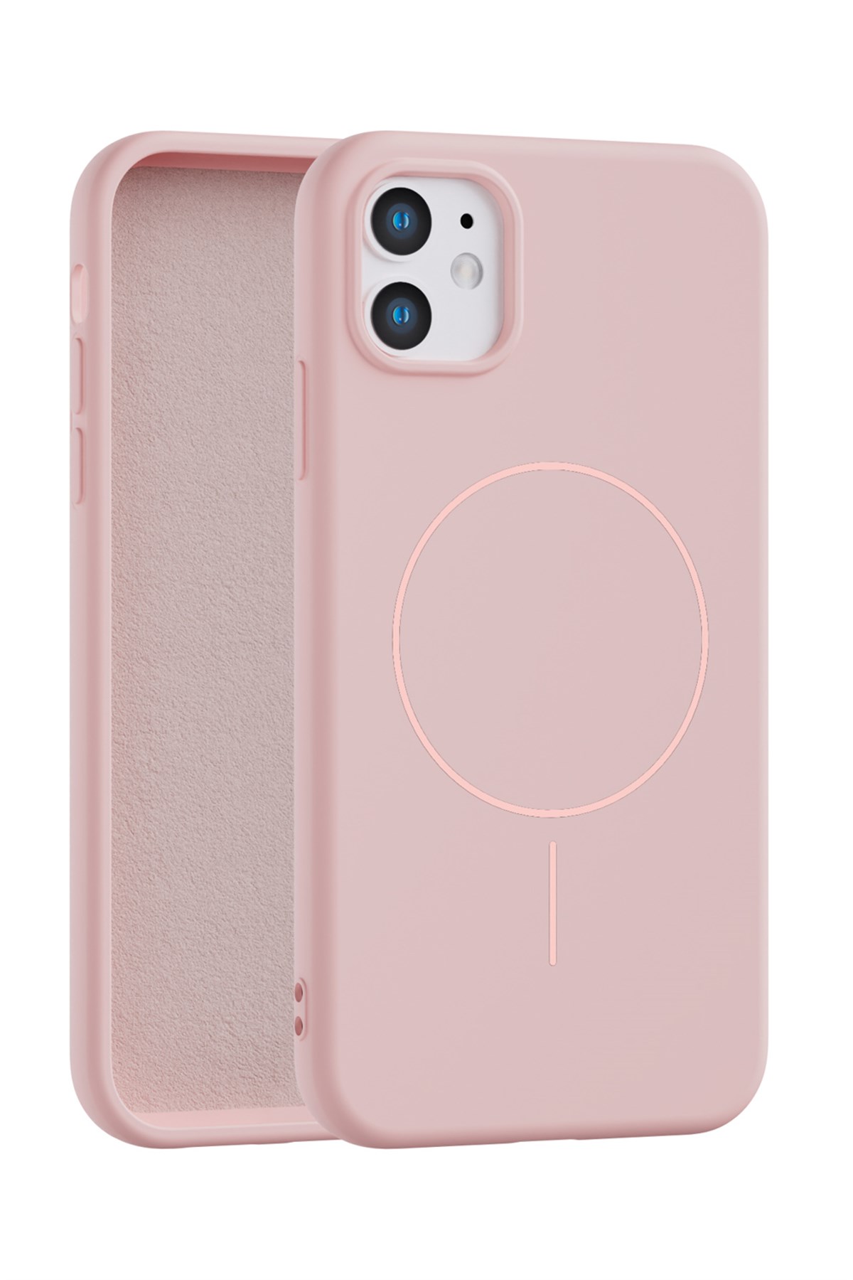 iPhone 12 Uyumlu İçi Kadife Magsafe Wireless Şarj Özellikli Telefon Kılıfı