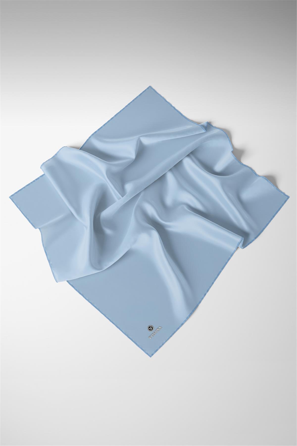 %100 Twill İpek Düz Desenli Eşarp 90x90 Eşarp Dikim Şekli : El Dikişi