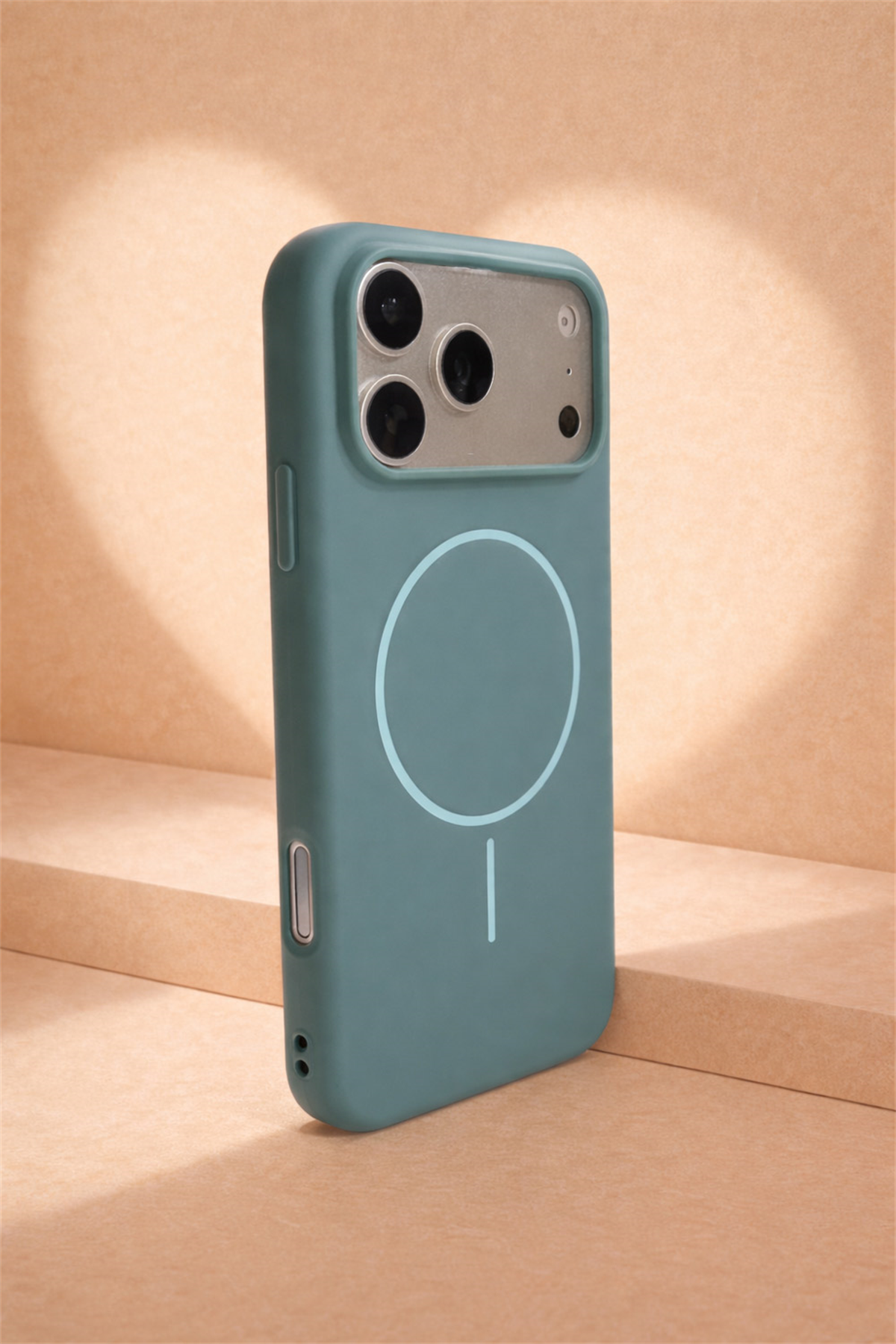 iPhone 17 Pro Max Uyumlu İçi Kadife Magsafe Wireless Şarj Özellikli Mint Yeşil Renkli Telefon Kılıfı