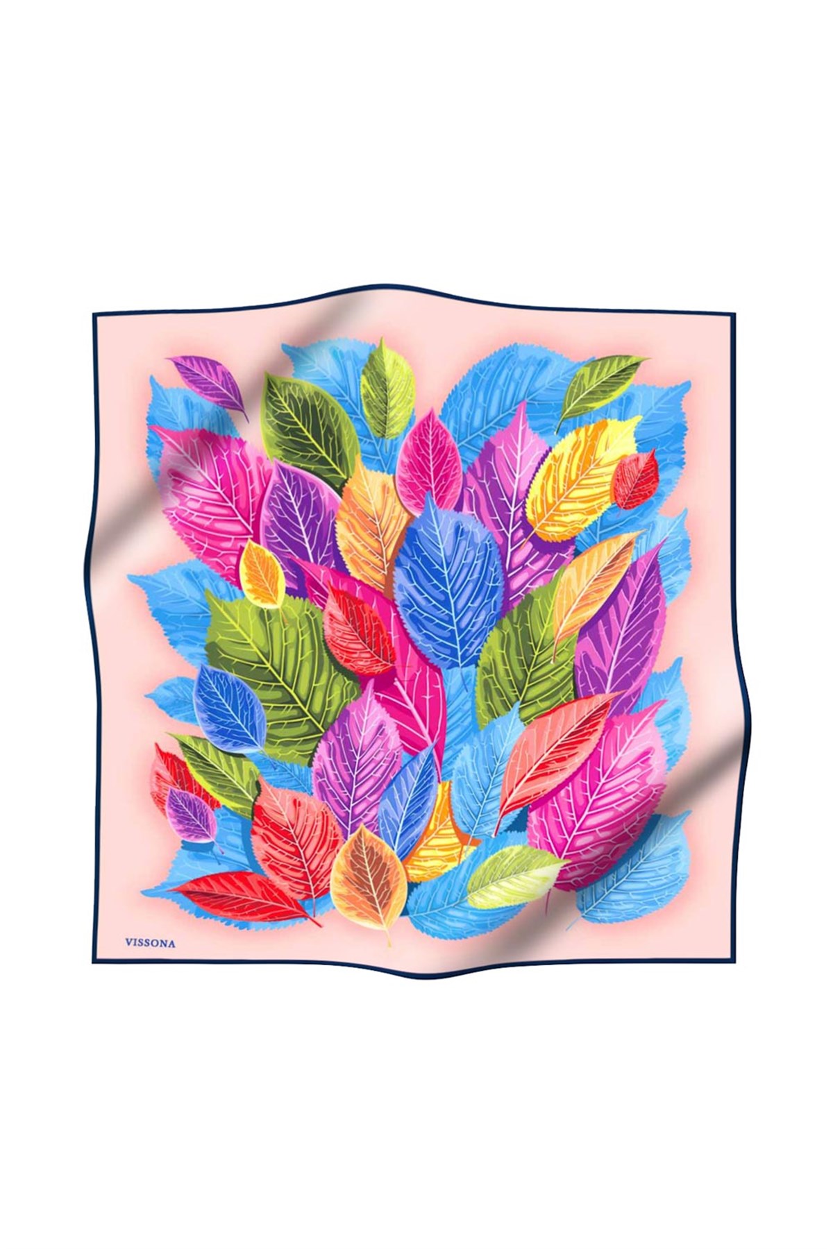 %100 İpek Kadın Desenli Bandana 80x80