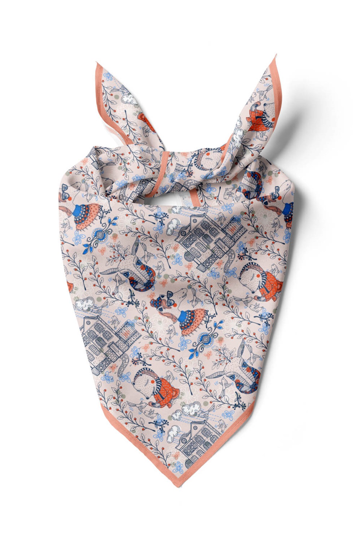 A32 Violla Geyik Desenli Bandana