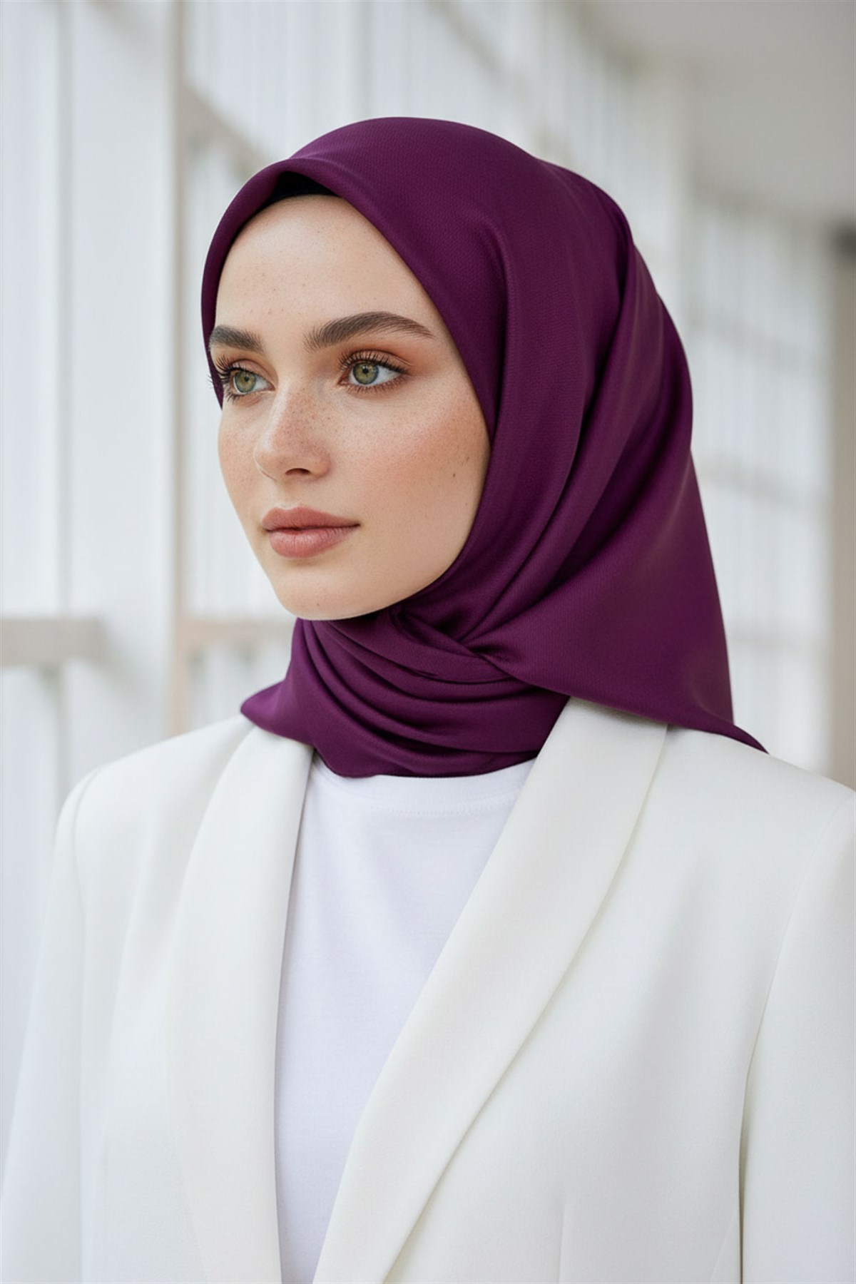 %100 Twill İpek Düz Şarabi Renkli Daha Tok Exclusive Serisi 90x90 Eşarp Dikim Şekli : El Dikişi
