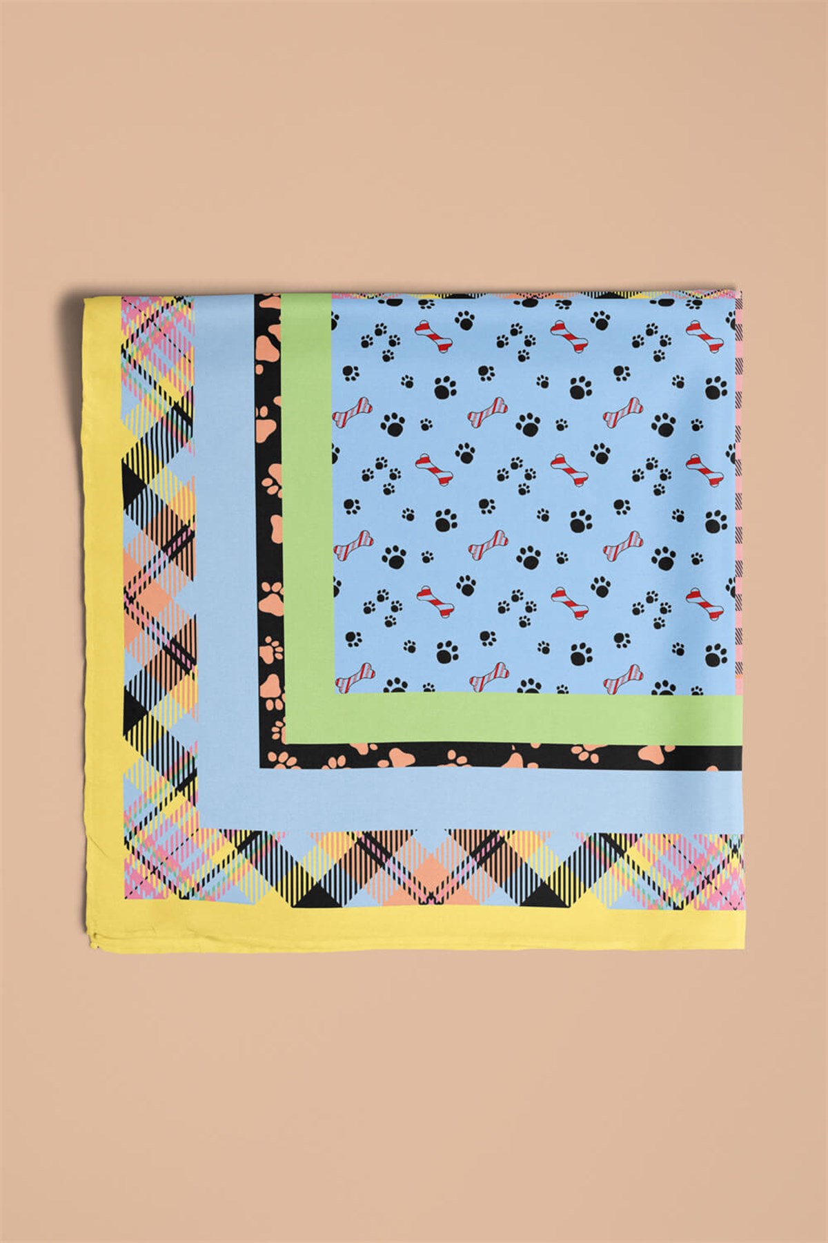 D9 Violla Köpek Bandanası Sarı 50x50