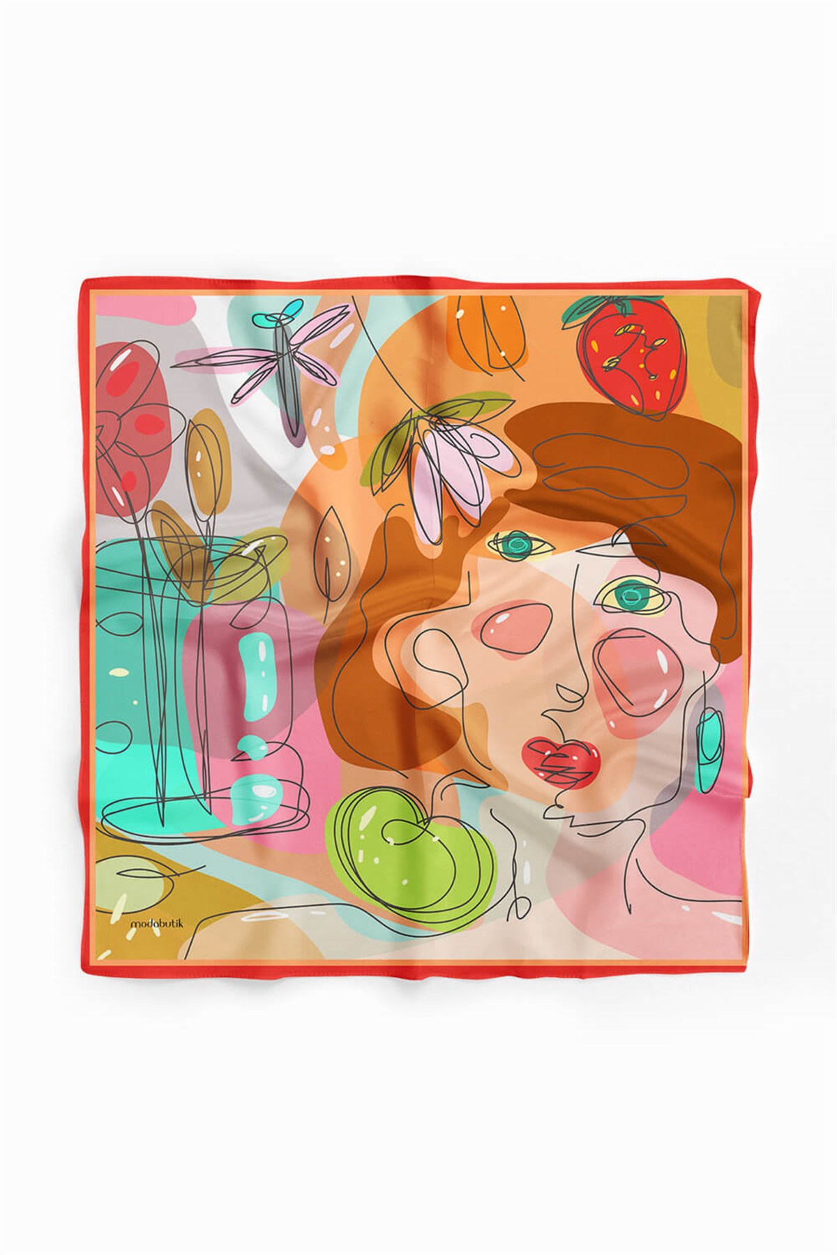 Z85 Modabutik Silüet Desenli Bandana