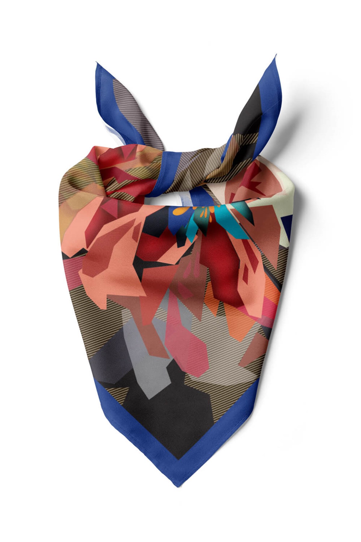 Violla G31 Kadın Egzotik Desenli Bandana 50x50 DG0496-22