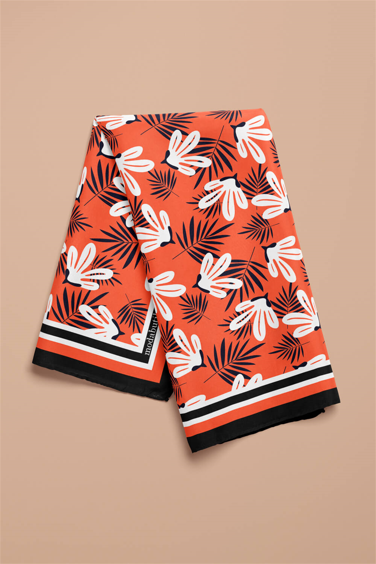 F66 MODERN FLOWERS TASARIMLI BANDANA  DG11984