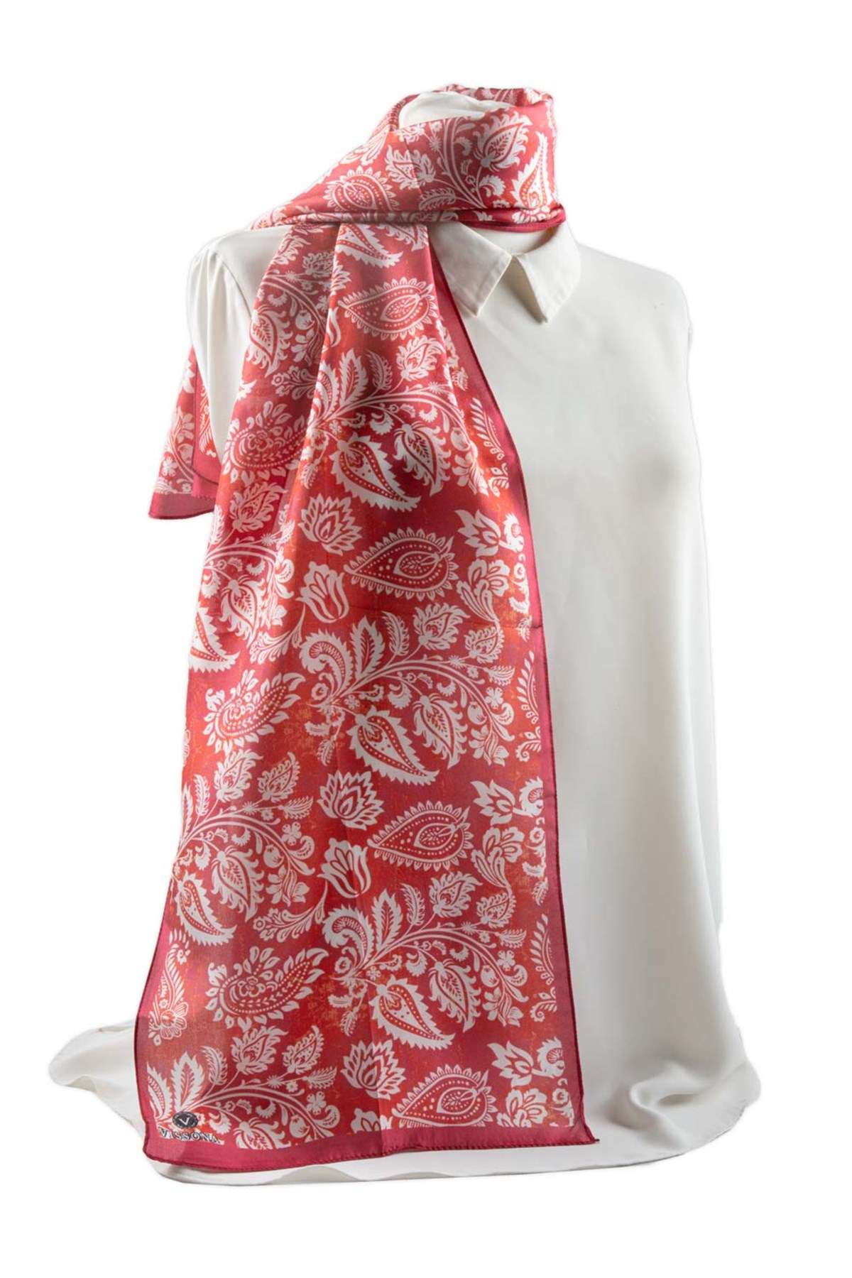 I66 %100 İpek Şal Desenli Kadın Fular