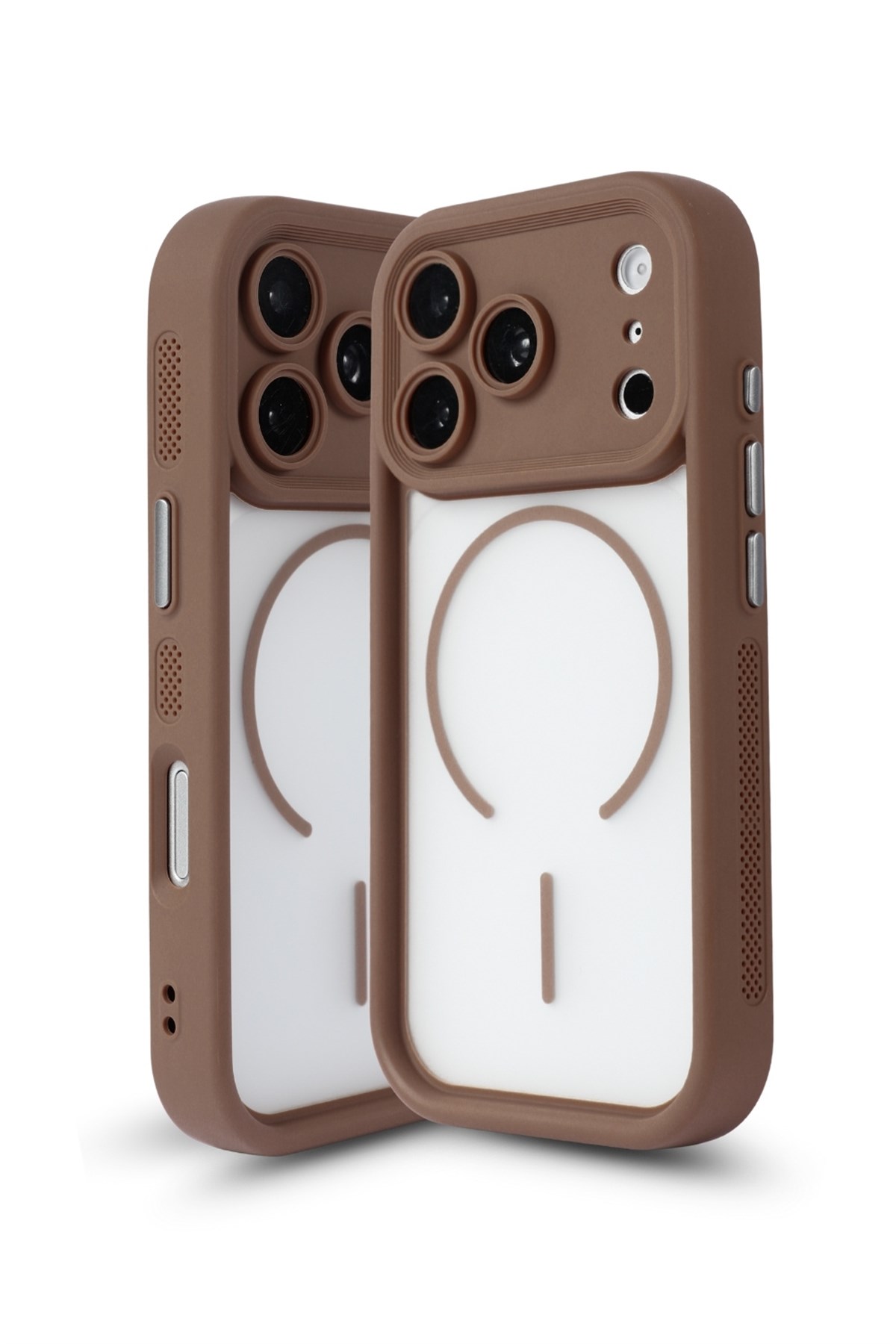 iPhone 17 Pro Kılıf – Kamera Korumalı – MagSafe Uyumlu – Haki Renk – Mat Silikon Telefon Kılıfı