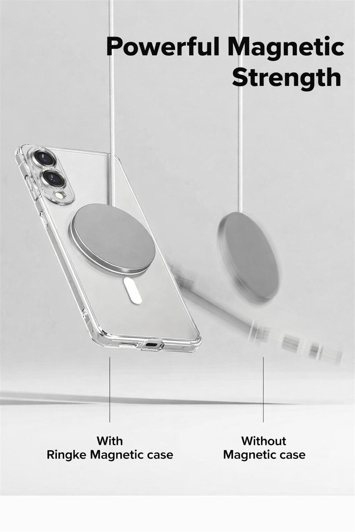 Samsung Galaxy S25 Edge Uyumlu Kamera Korumalı Magsafe Wireless Şarj Özellikli Lüks Şeffaf Silikon Telefon Kılıfı