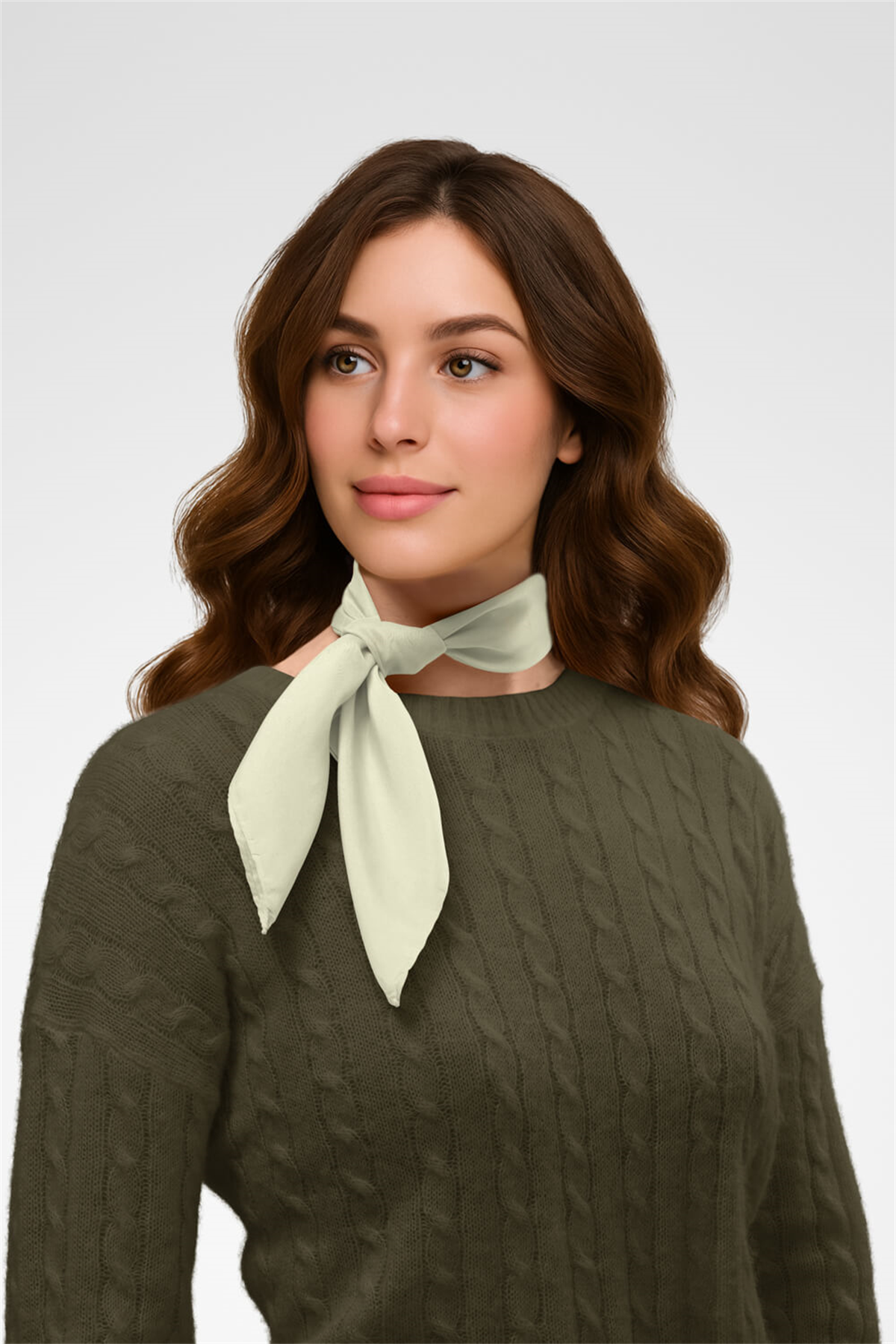Şifon Krem Bandana