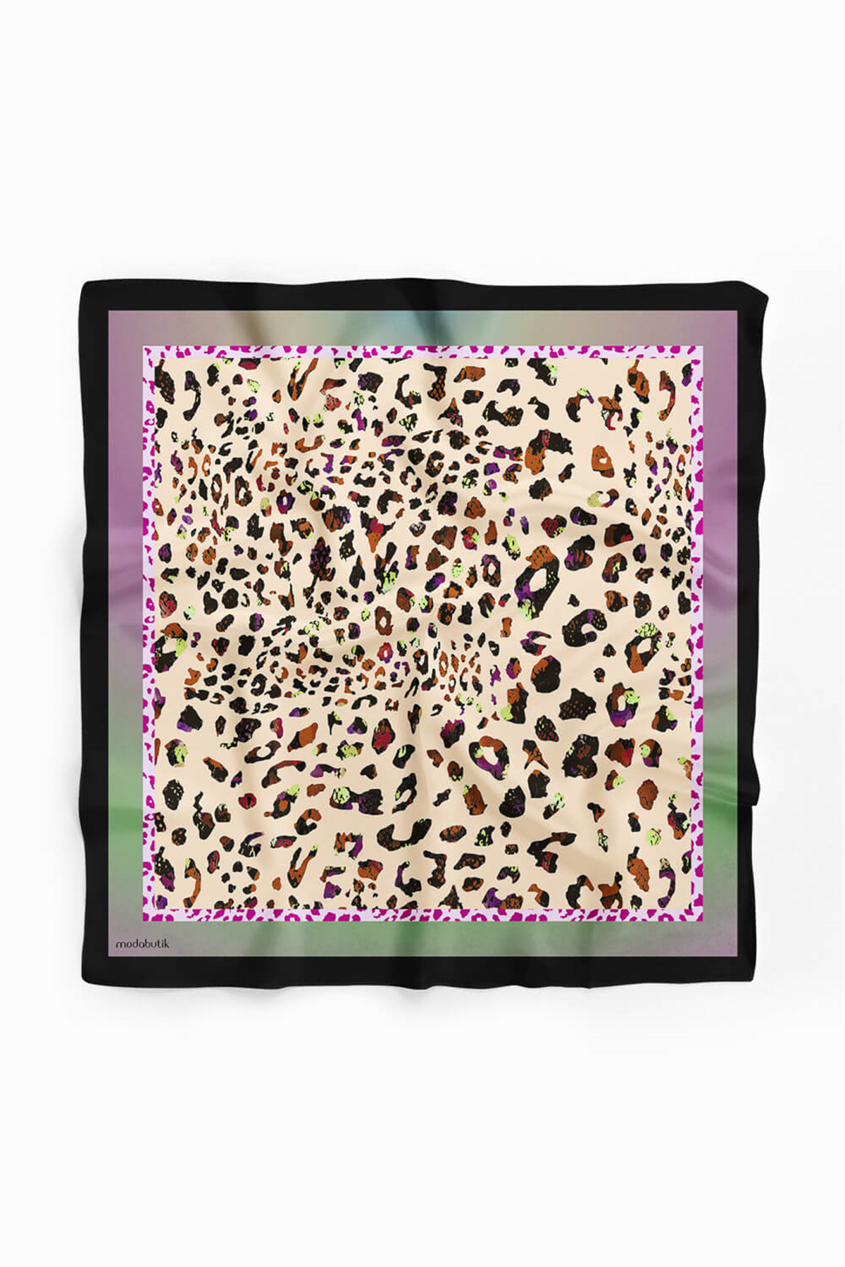 Kadın Krem Doğa Desenli 50x50 Bandana HYL DG01421-22