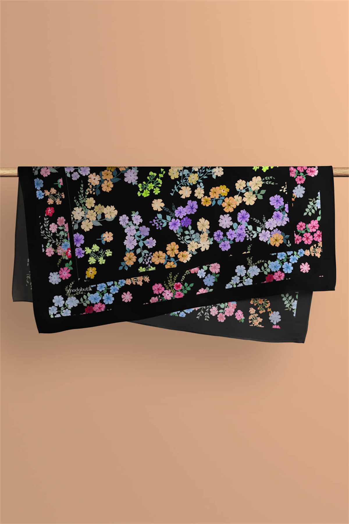 Violla Kadın Çiçek Desenli 50x50 Bandana HYL DG01393-22