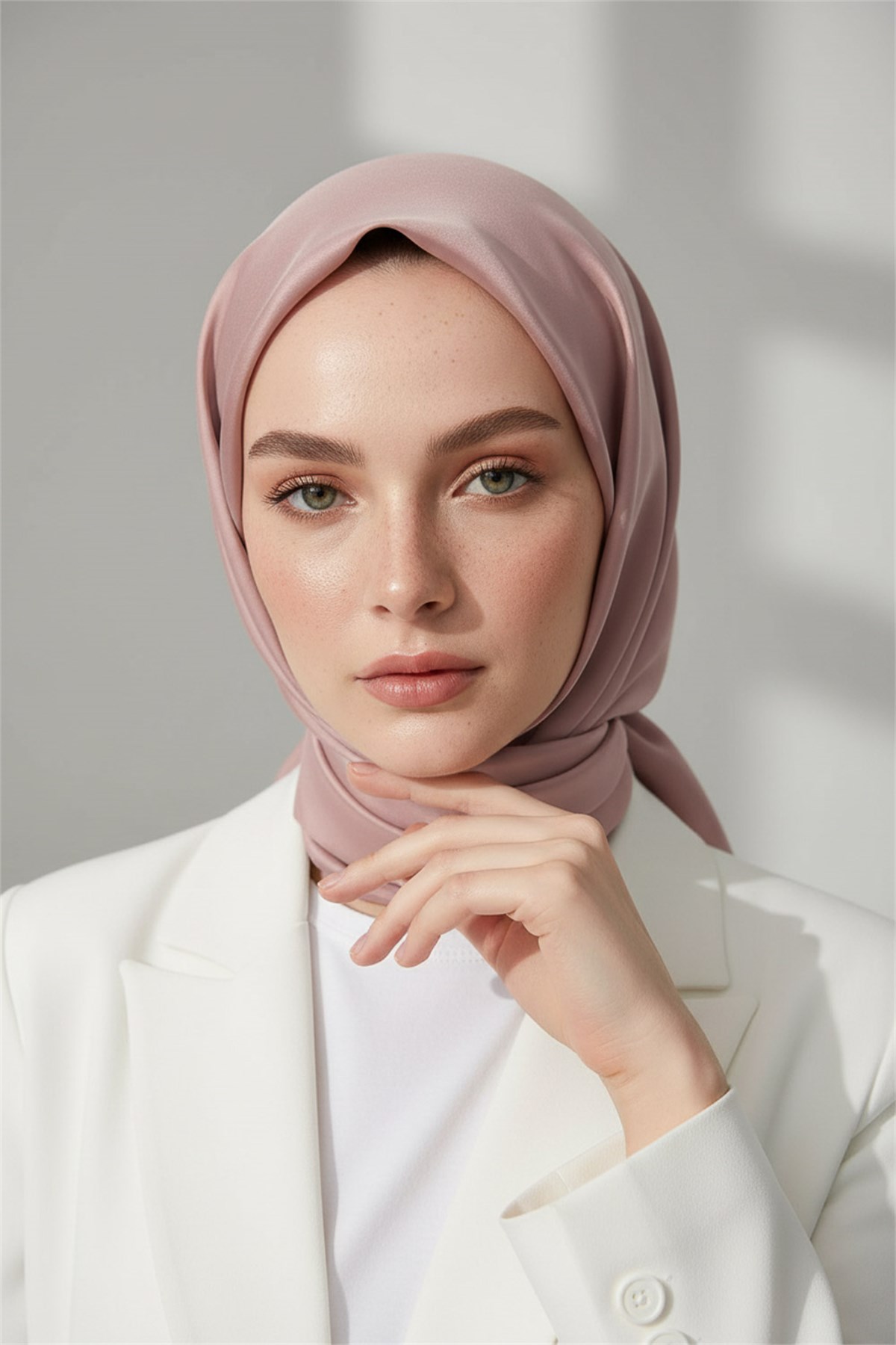 %100 Saf İpek Twill Eşarp 90x90 – Düz Renk, Kaymayan Tok Dokulu, El Dikişli