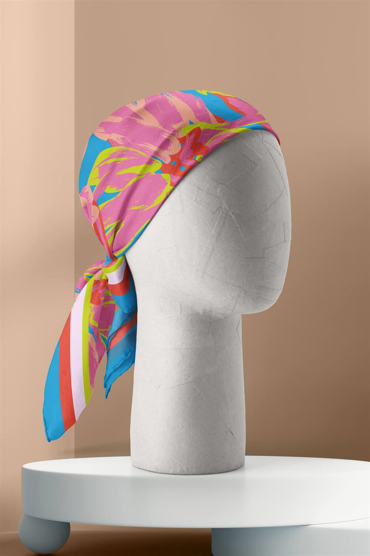 Violla WATERCOLOR FLORAL TASARIM BANDANA