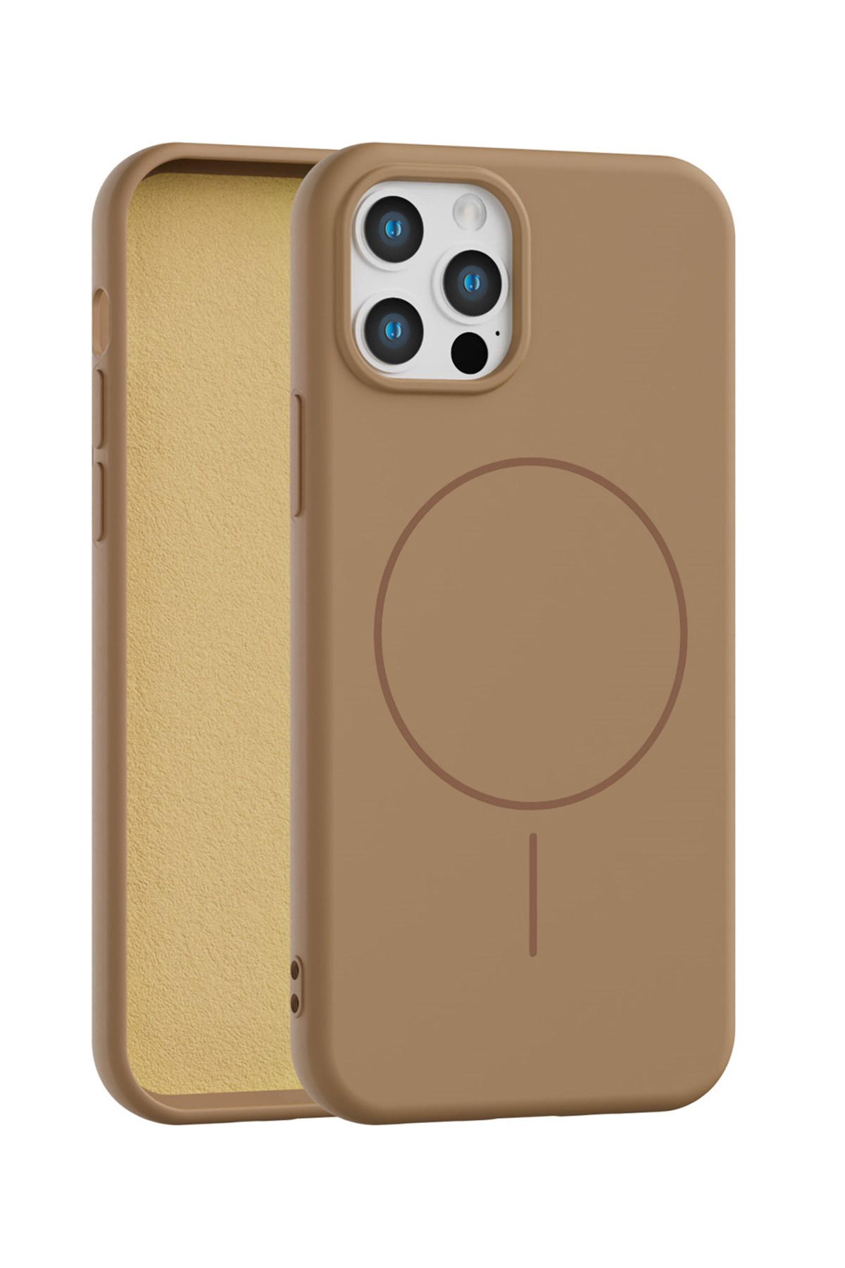 iPhone 13 Pro Uyumlu İçi Kadife Magsafe Wireless Şarj Özellikli Telefon Kılıfı