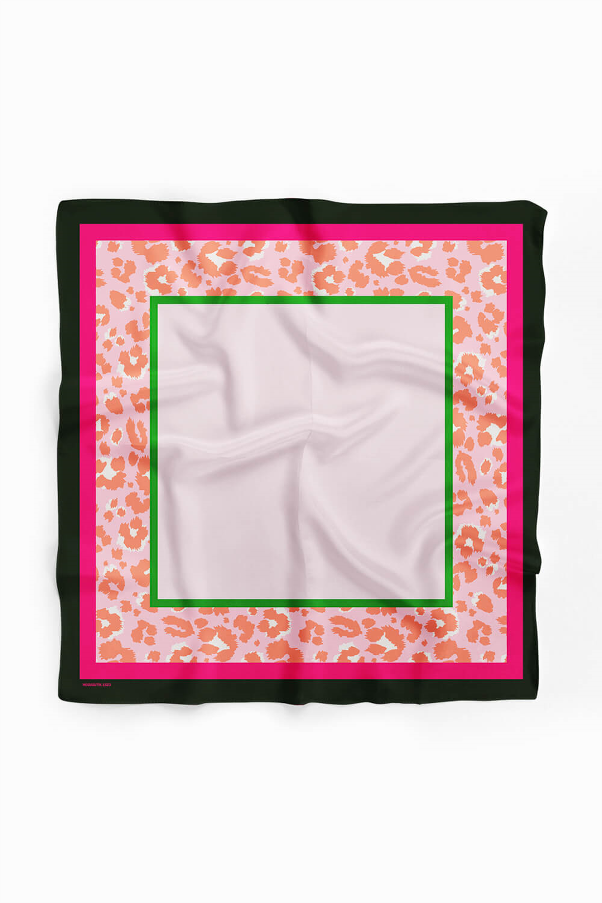 Y22 Kadın Turuncu Kare Desenli 50x50 Bandana HYL DG01523-22