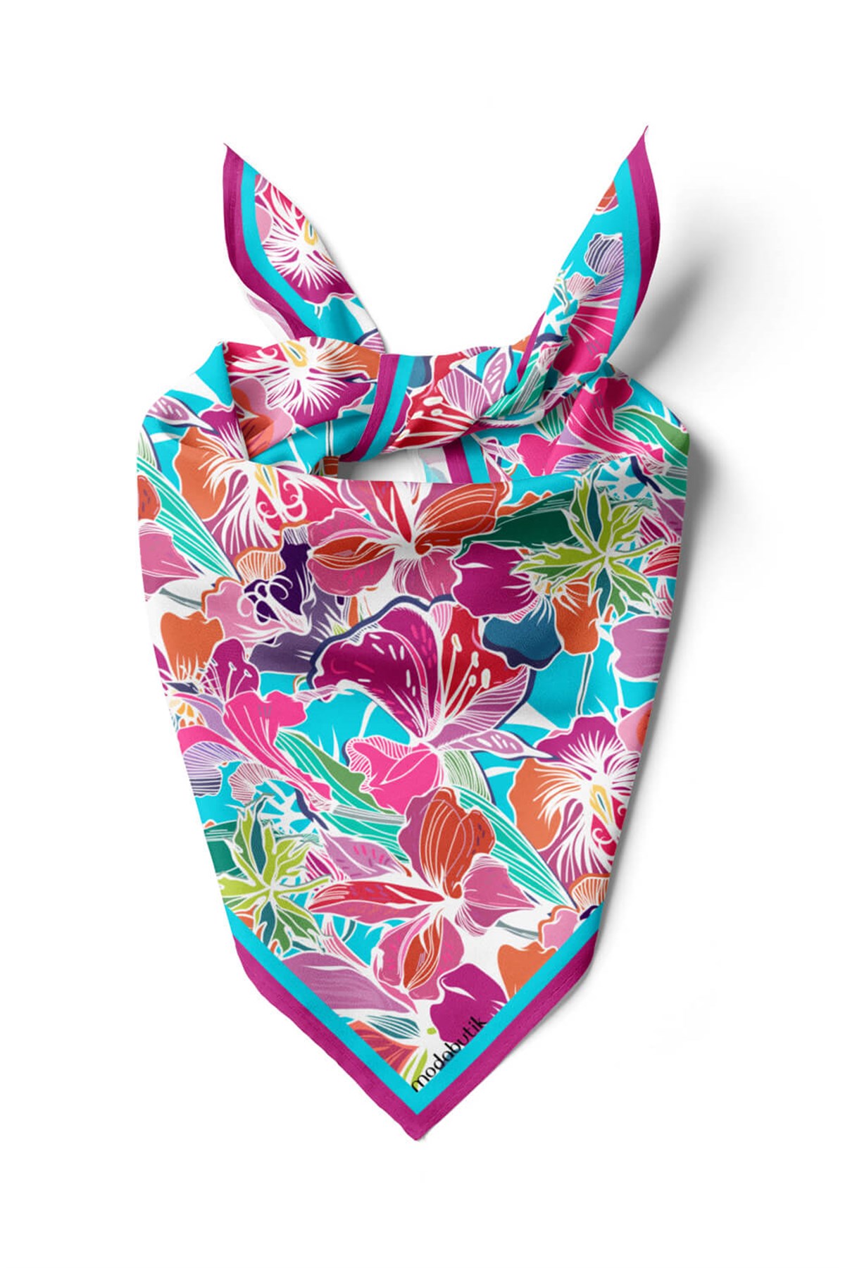 F85 Violla Çiçek Desenli Bandana